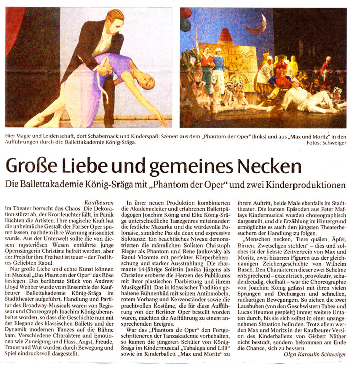 Zeitungsartikel Deutsch